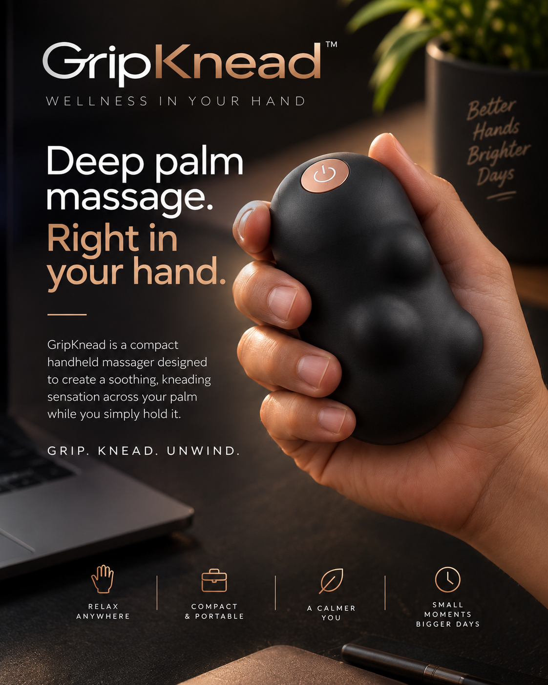 GripKnead™ Palm Massager